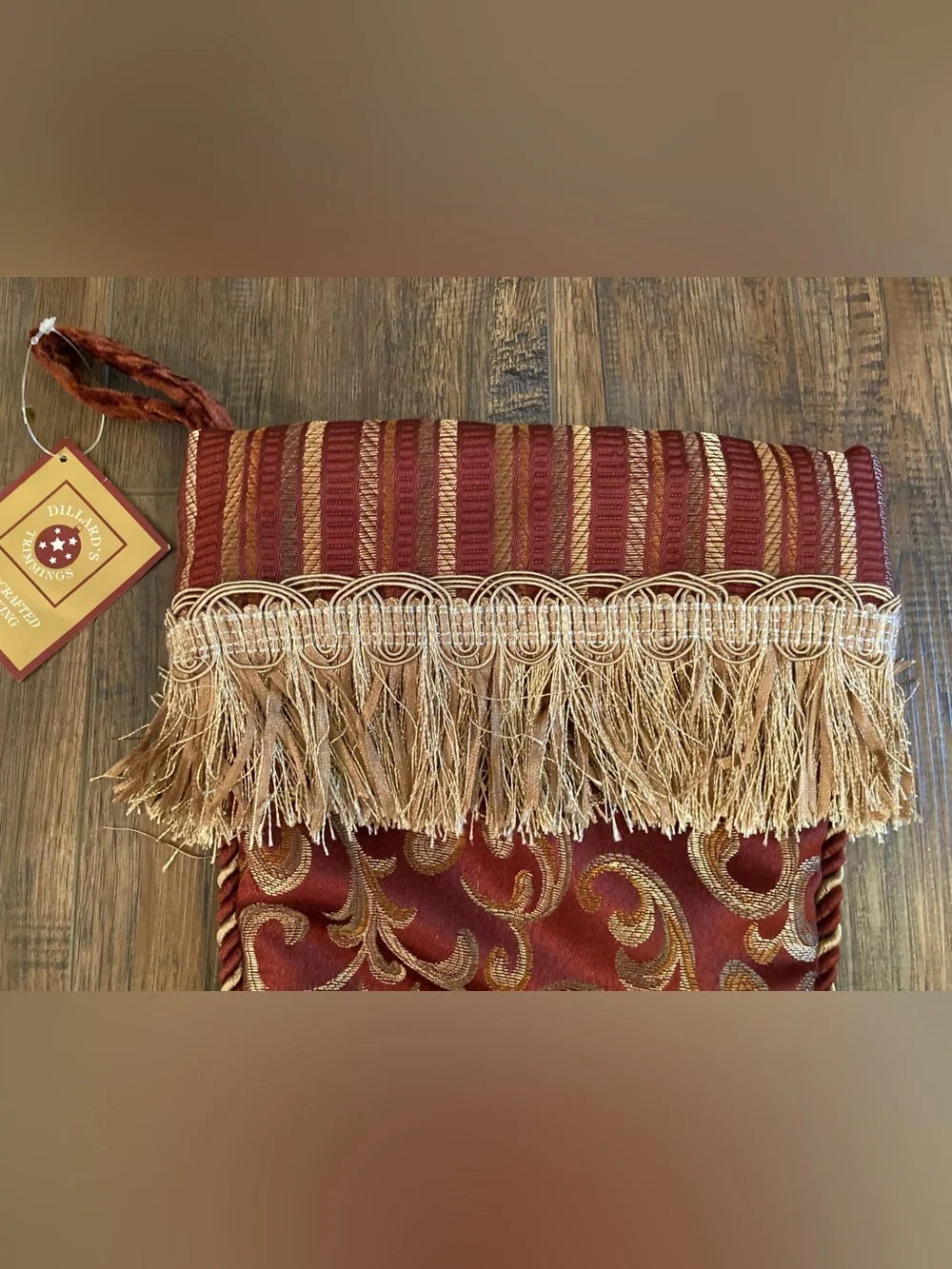 NWT Dillard’s Trimmings Brocade & Tapestry Christmas Stocking